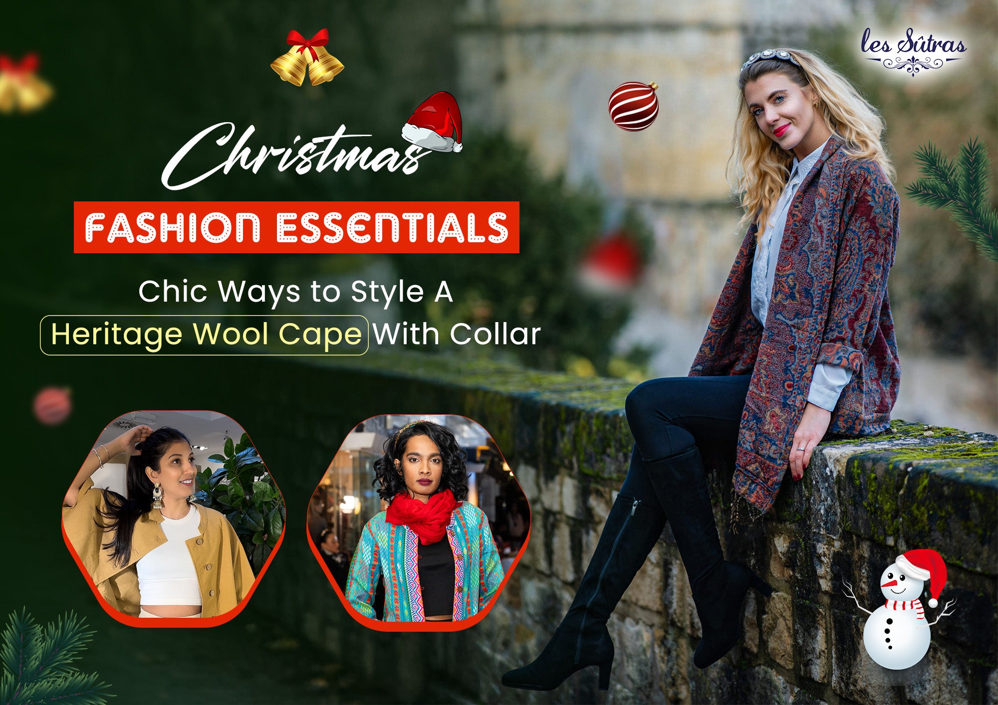 Christmas Fashion Essentials: Chic Ways to Style A Heritage Wool Cape With Collar