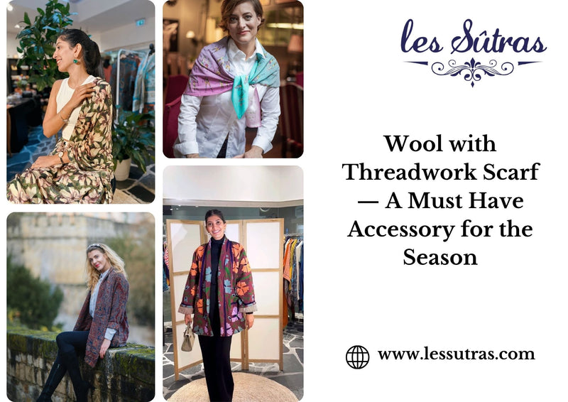 Wool with Threadwork Scarf — A Must-Have Accessory for the Season