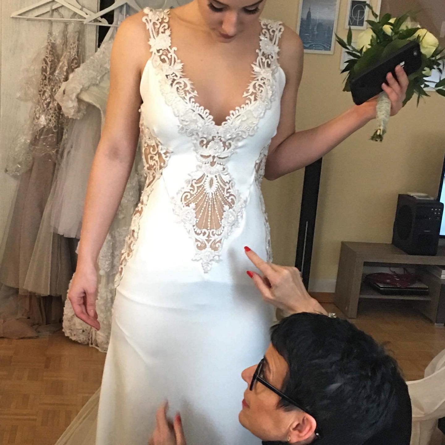 Elastic Crepe, Crystal embroidery