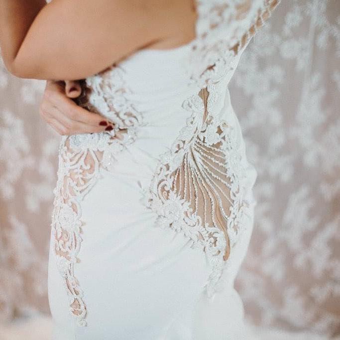 Elastic Crepe, Crystal embroidery