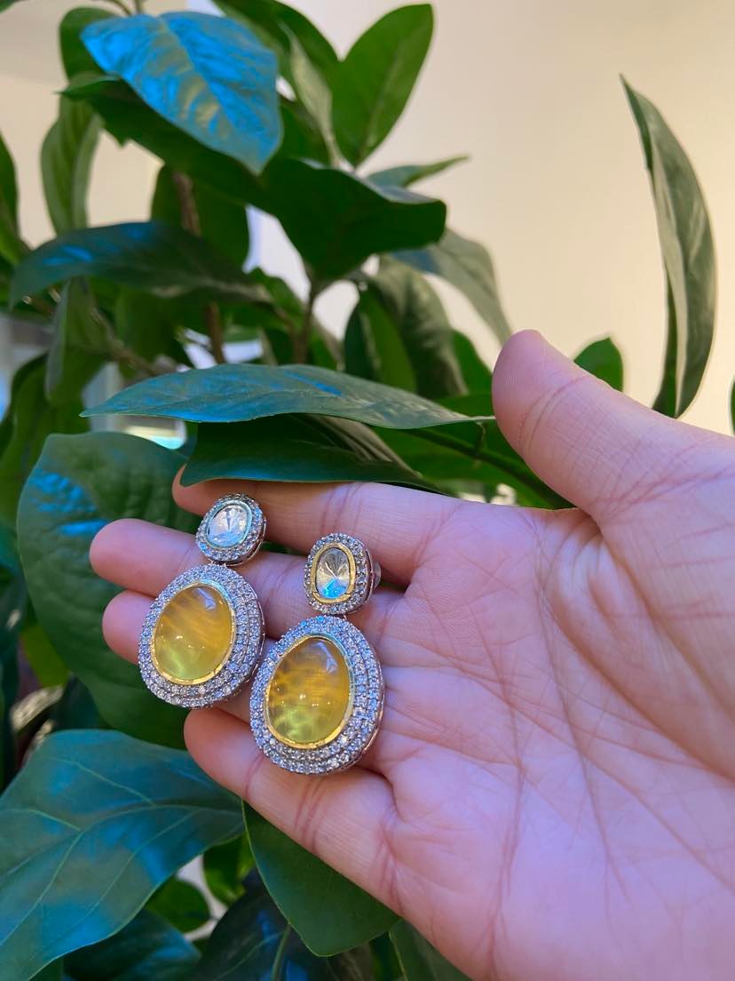 Yellow Stone Earrings