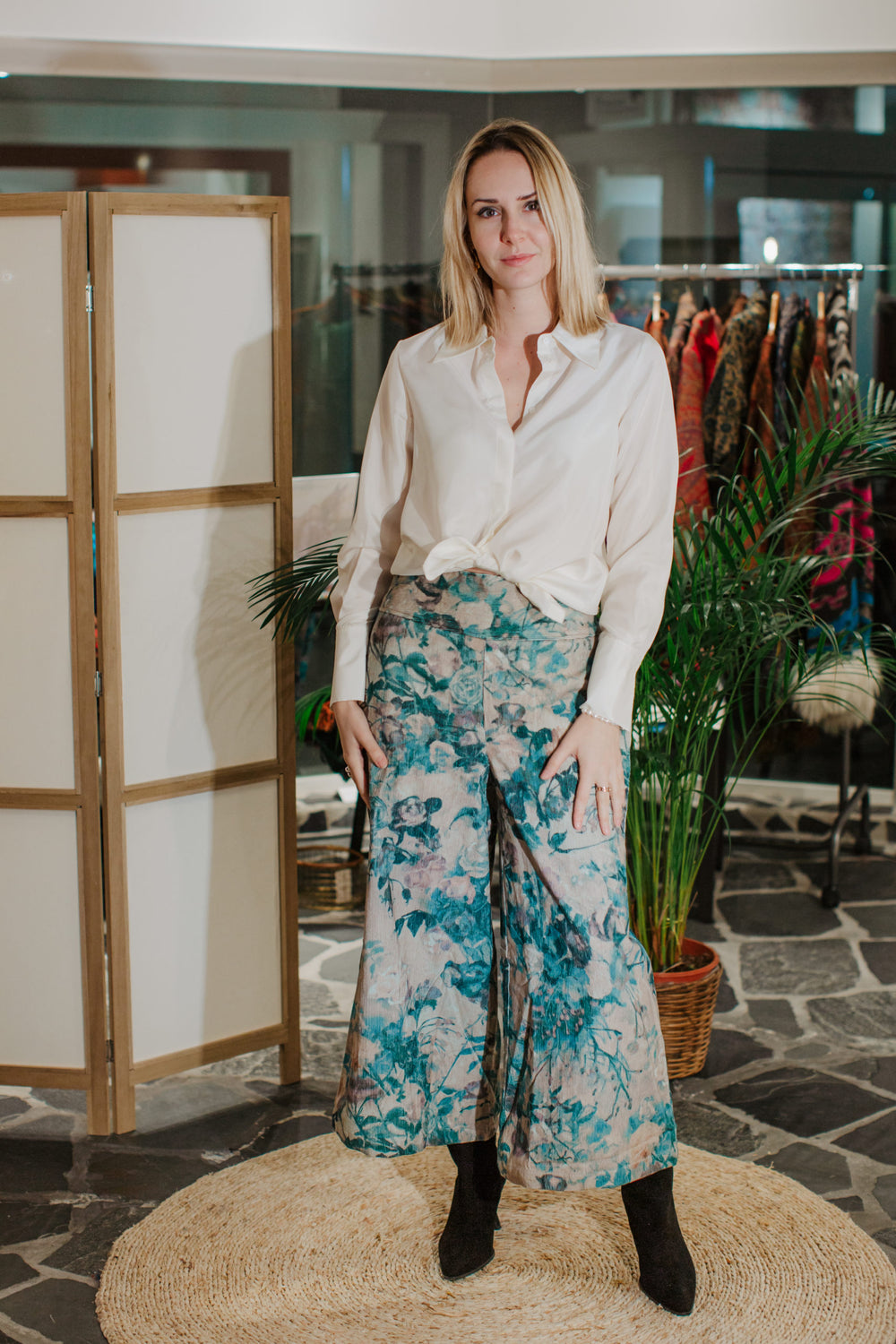 Cordroy Printed Pallazo