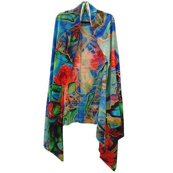 Wool Silk Lotus Scarf