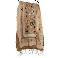 Wool Layer scarf with Threadwork