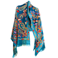 Wool scarf with Threadwork