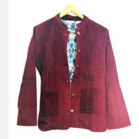 Veste réversible en velours côtelé