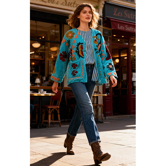 Velvet Emroidered Jacket