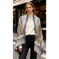 Wool Layer scarf with Threadwork