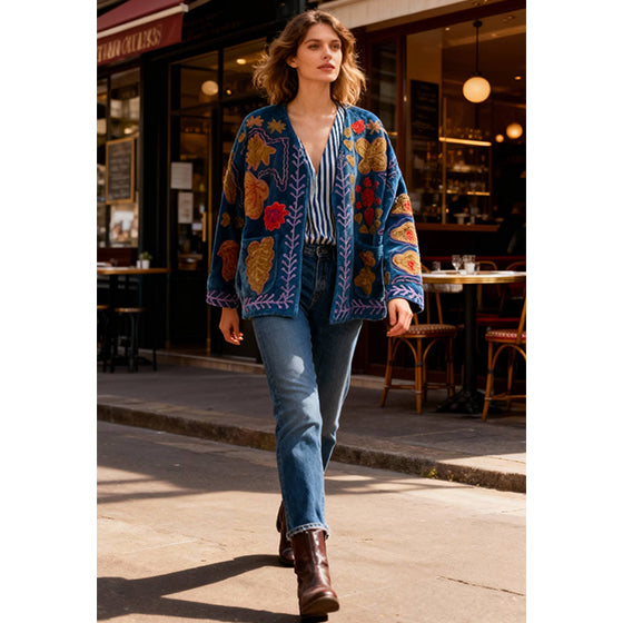 Velvet Embroidered Jacket