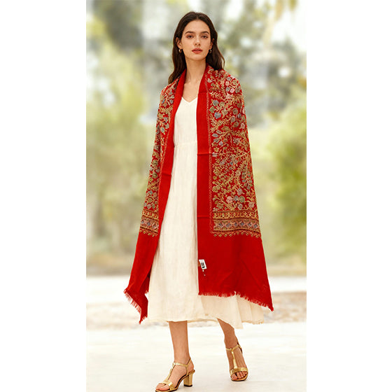 Wool Scarf Threadwork