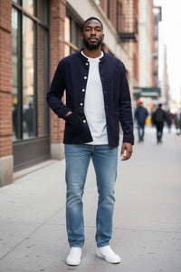 Corduroy Jacket for Men Aubergine