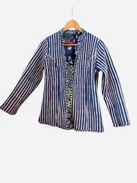 Les Sûtras Cotton - Quilted Jacket Reversible- Blue - side 2