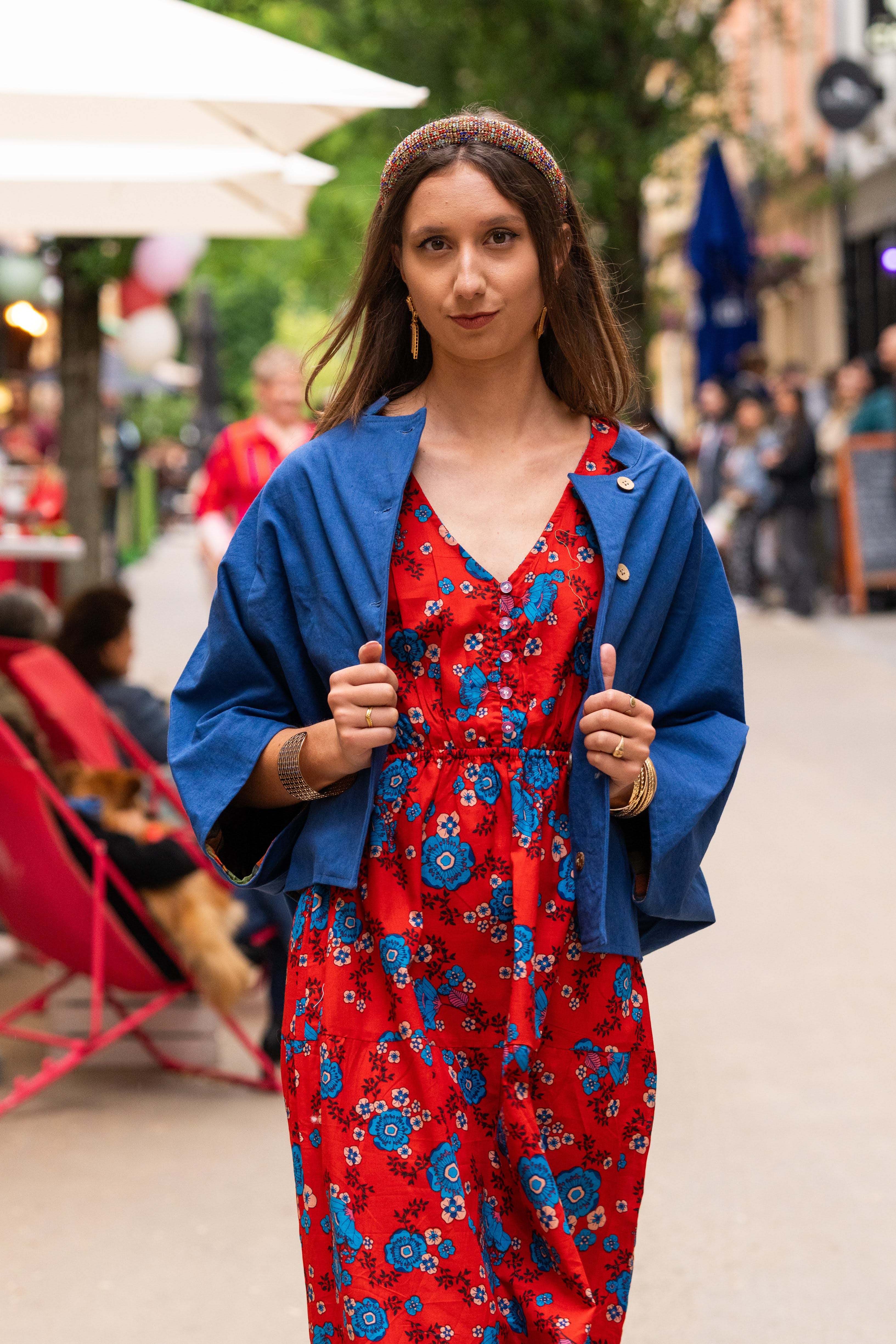 Veste réversible en velours côtelé