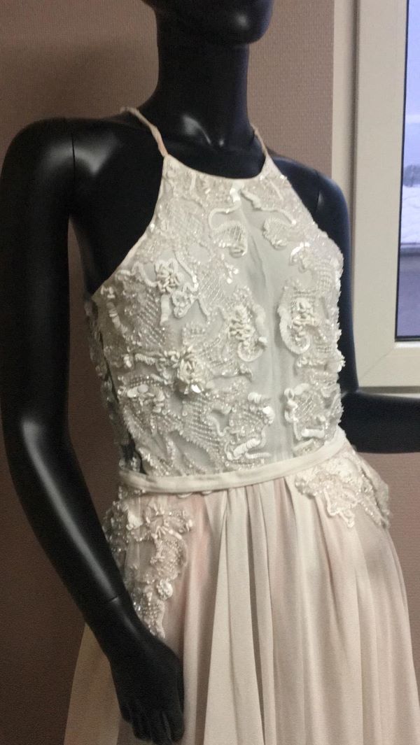 Embroidered Chiffon Dress