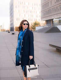 Les Sûtras Silk Scarf - Blue Tiles