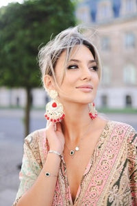 Festive earring in Gold colour