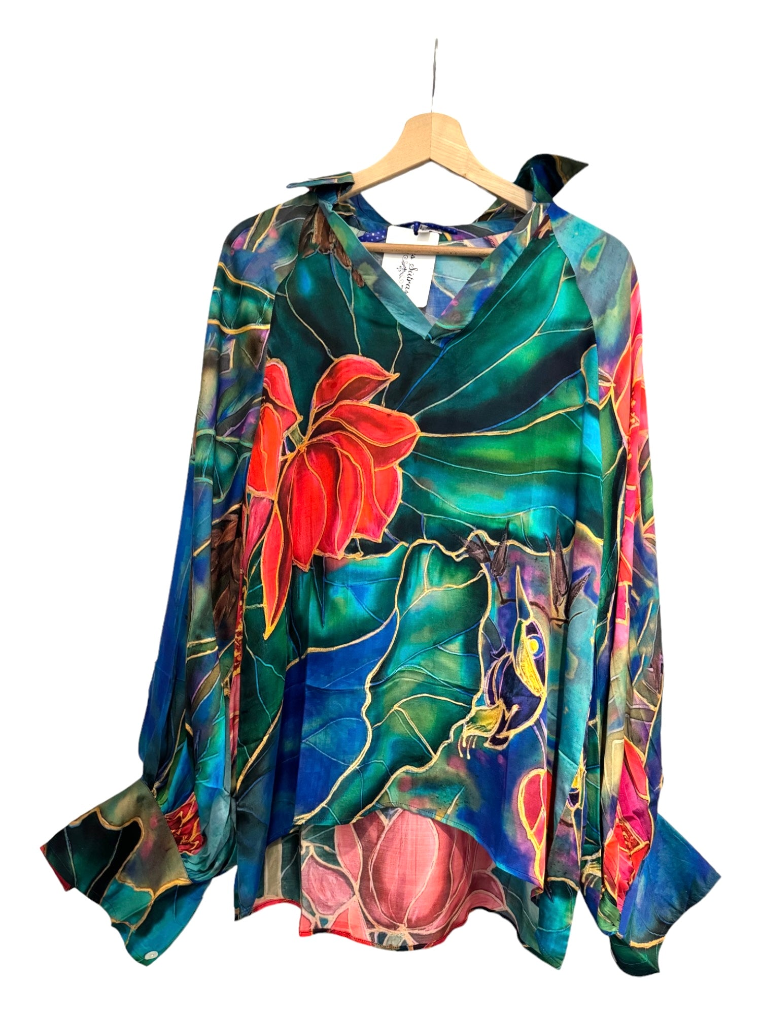 Chemisier en satin de viscose Lotus