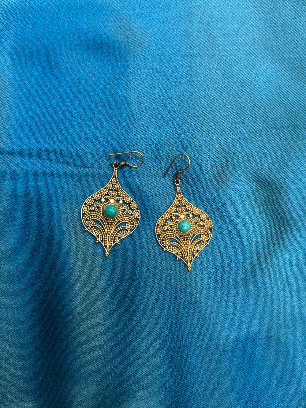 Gold-Tone Paisley Earrings