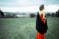 Les Sûtras Wool Silk Scarf with Gold Crystals - Black