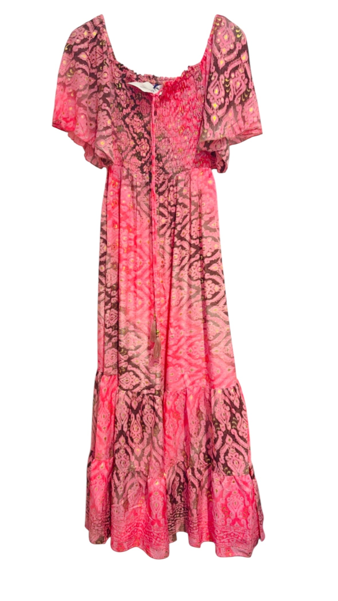 Printed Pink Long Dress