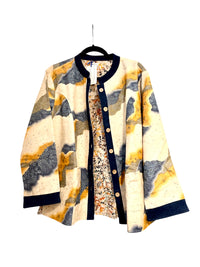 Denim Printed Reversible Jacket for Men