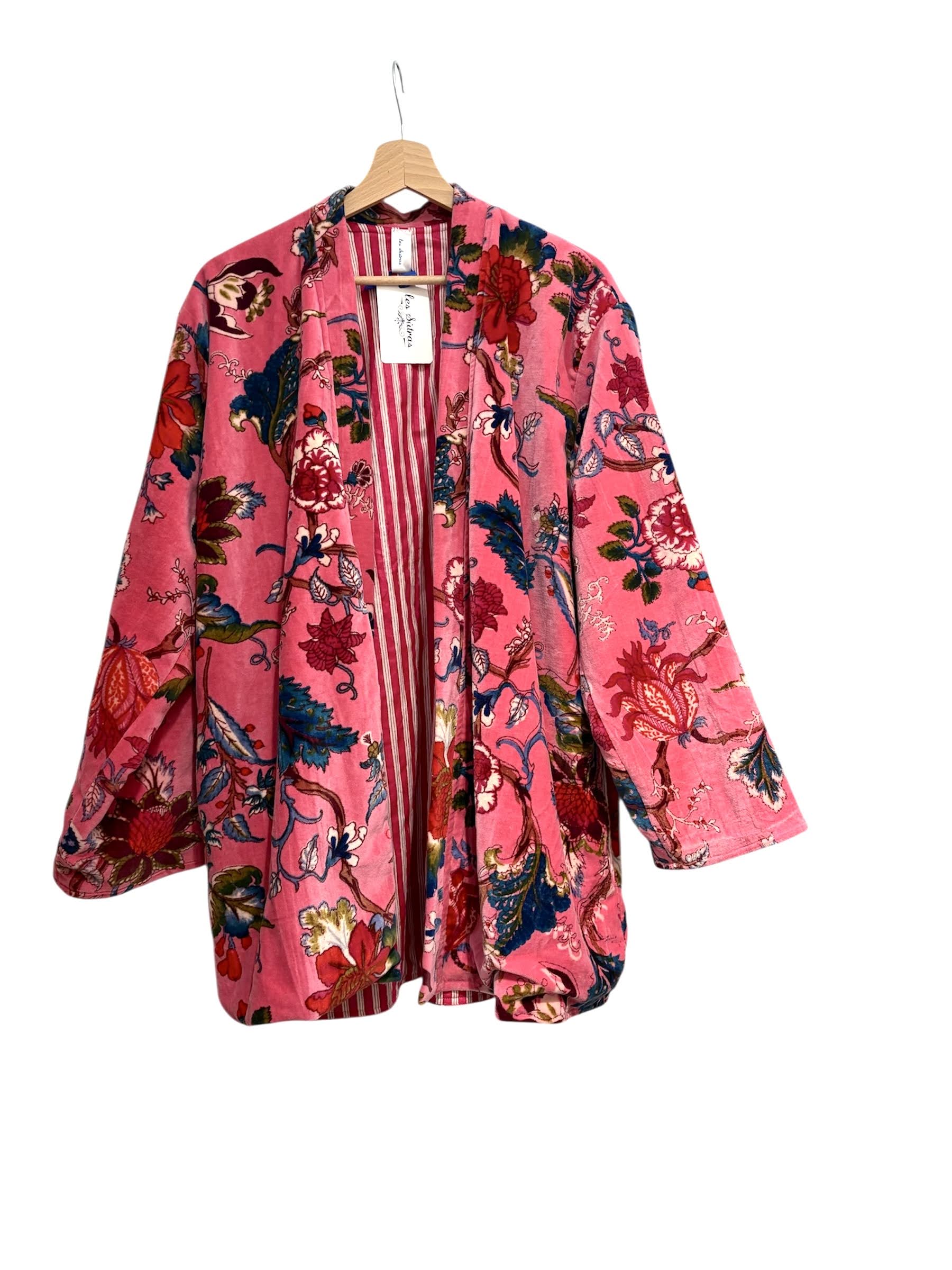 Velvet PrintedJacket Pink