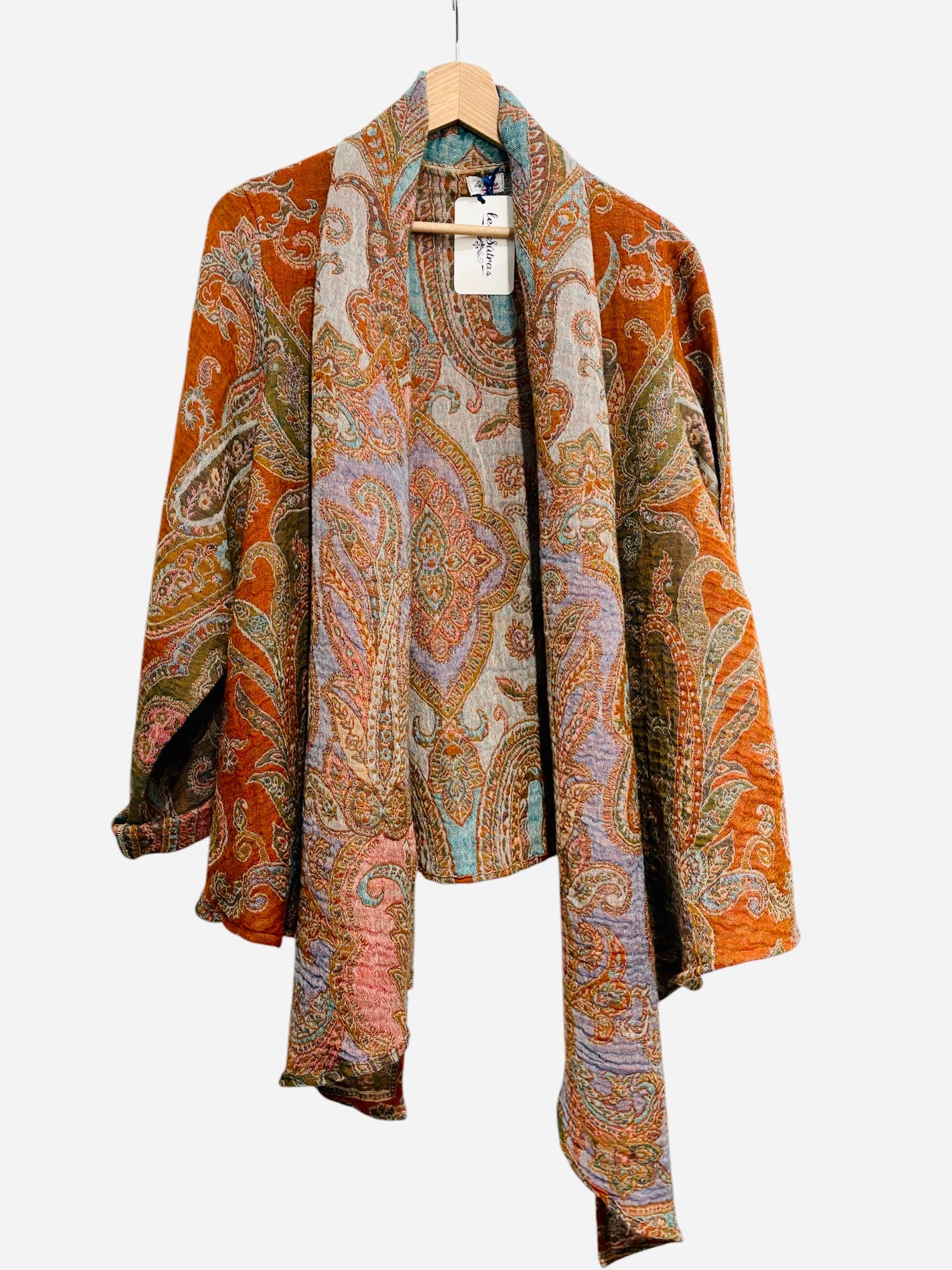 Wool Jacket Overlay orange colour