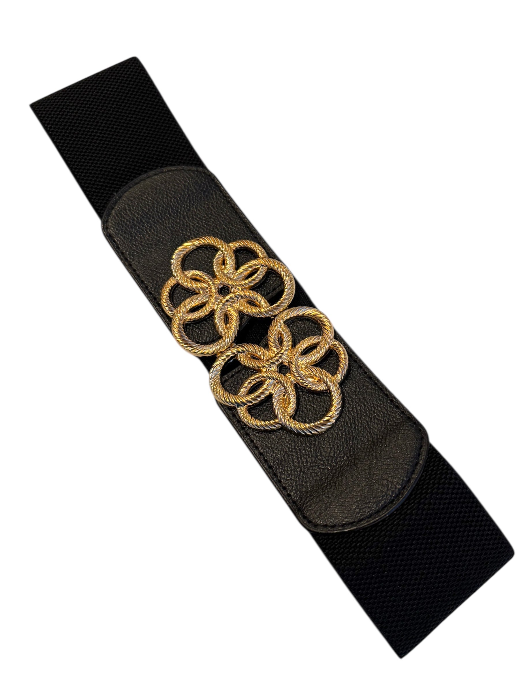 Wide Black Stretch Belt