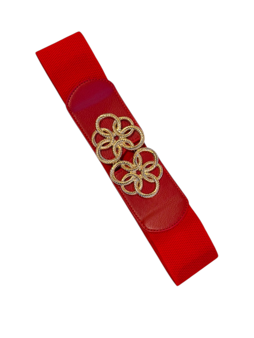 Wide Red Stretch Belt