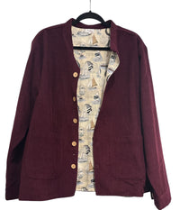 Corduroy Jacket for Men Burgundy/ Wine