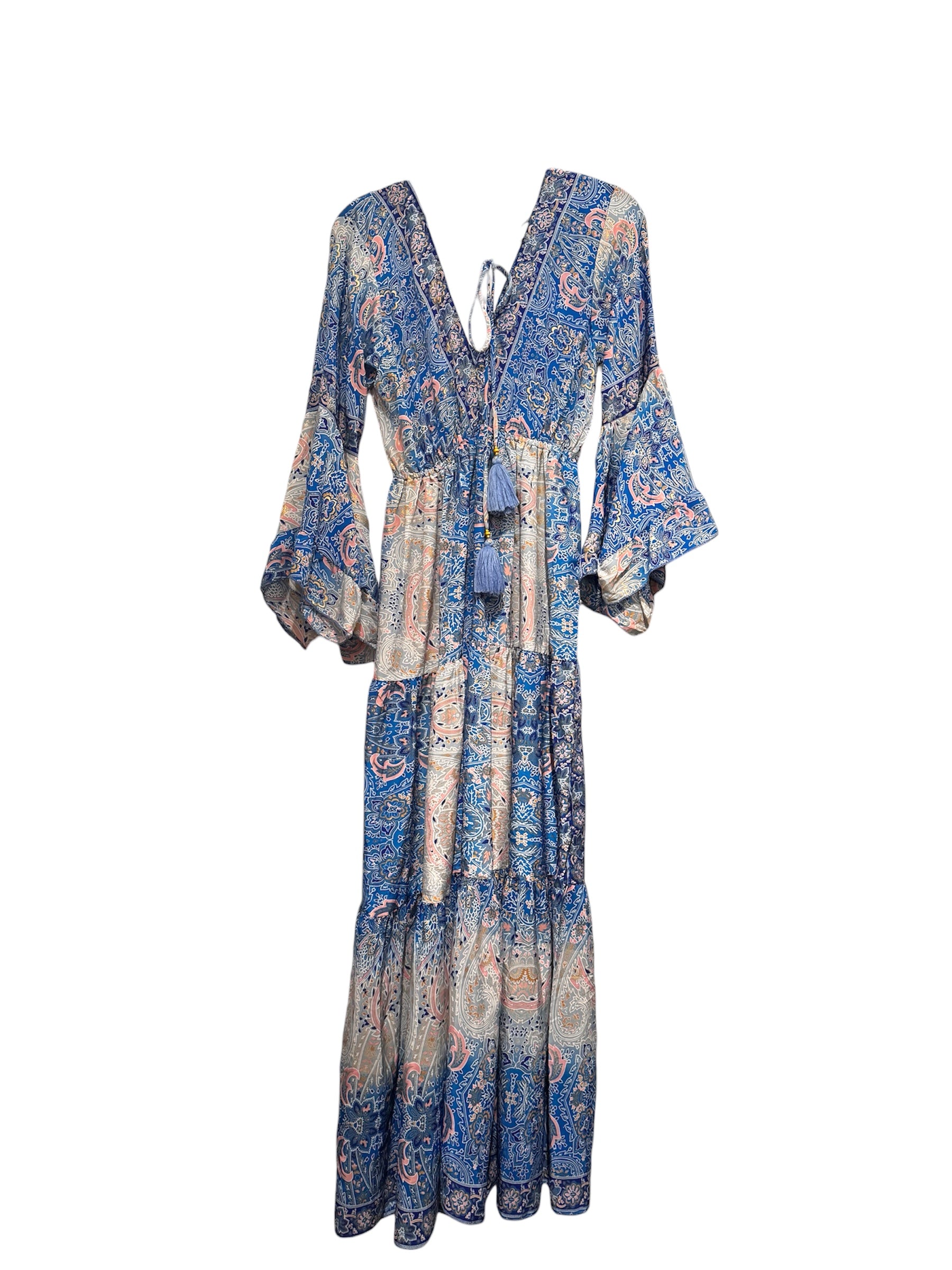 Blue Silk Viscose Dress