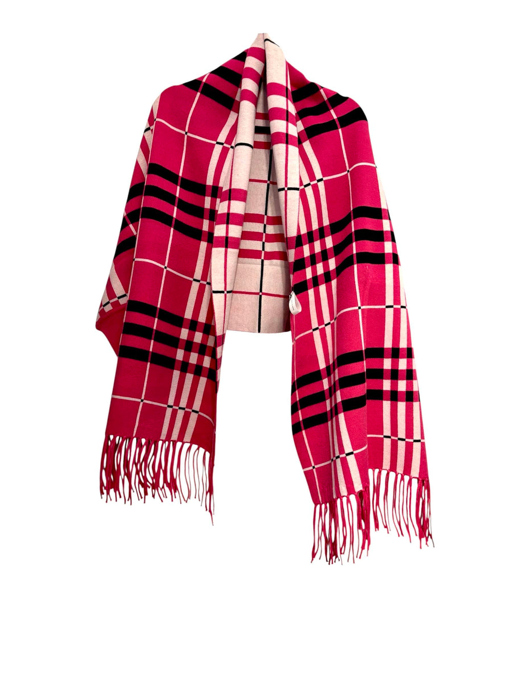 Reversible cape scarf with sleeves