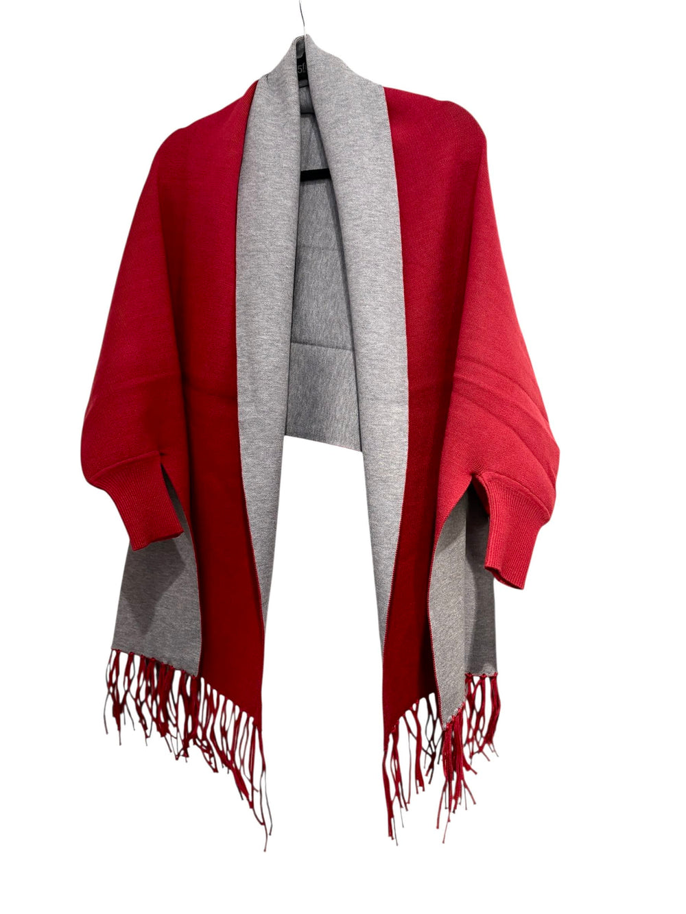Reversible cape scarf with sleeves