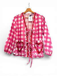 Pink Gingham Cotton Jacket