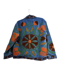Samtjacke mit Stickerei