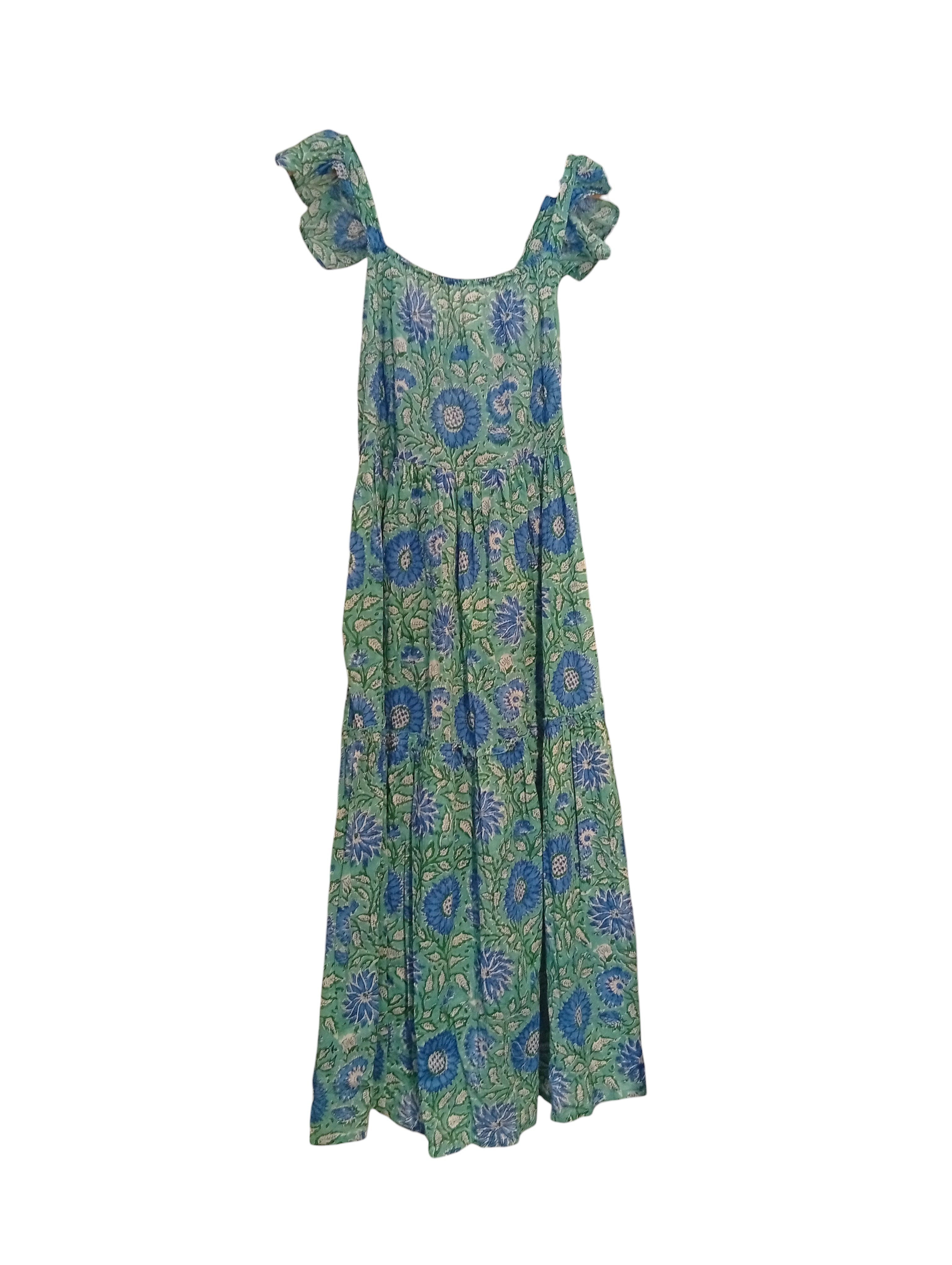 Robe multicolore en soie et viscose