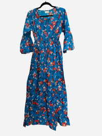 Mehrfarbiges Seidenviskosekleid