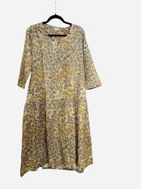 Mehrfarbiges Seidenviskosekleid
