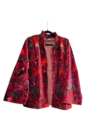 veste en velours brodée