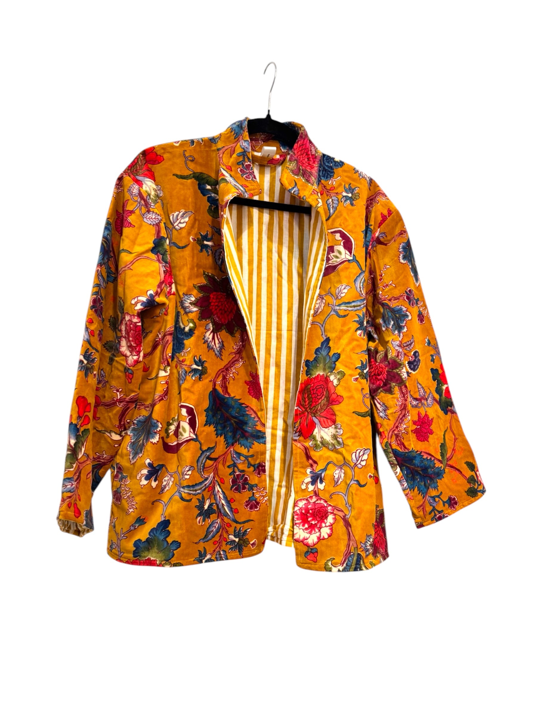Velvet Jacket Floral - Chrome