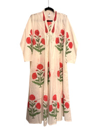 Mehrfarbiges Seidenviskosekleid