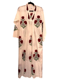 Mehrfarbiges Seidenviskosekleid