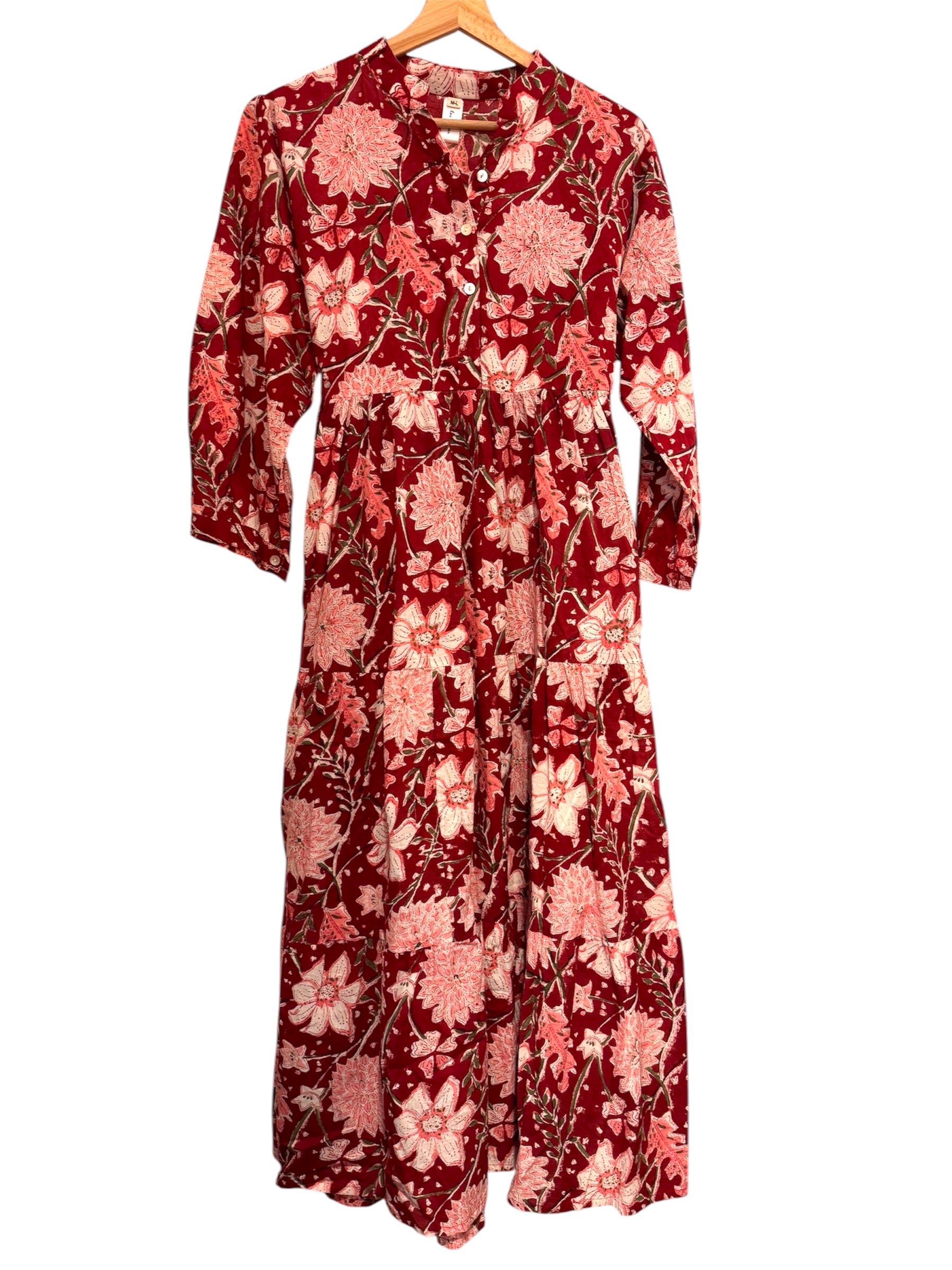 Robe multicolore en soie et viscose