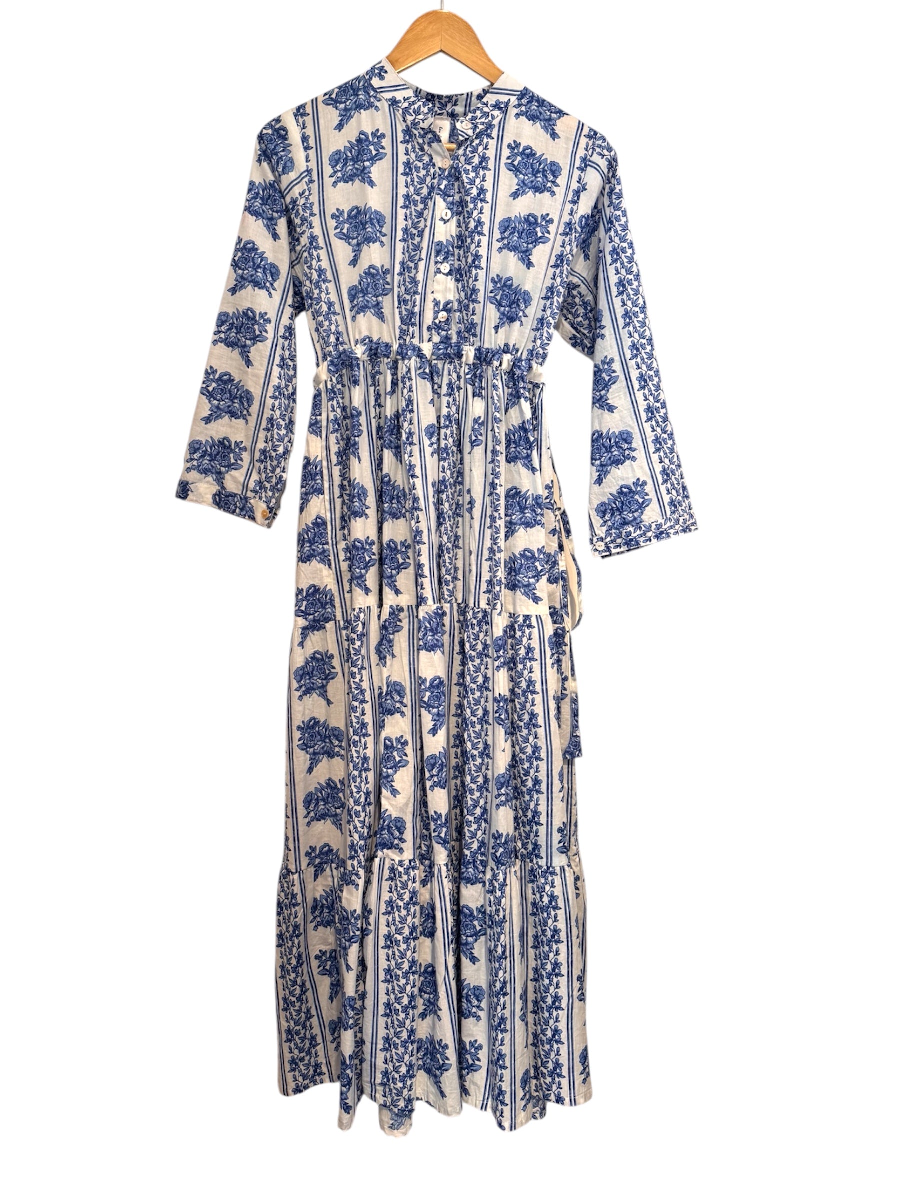 Robe multicolore en soie et viscose