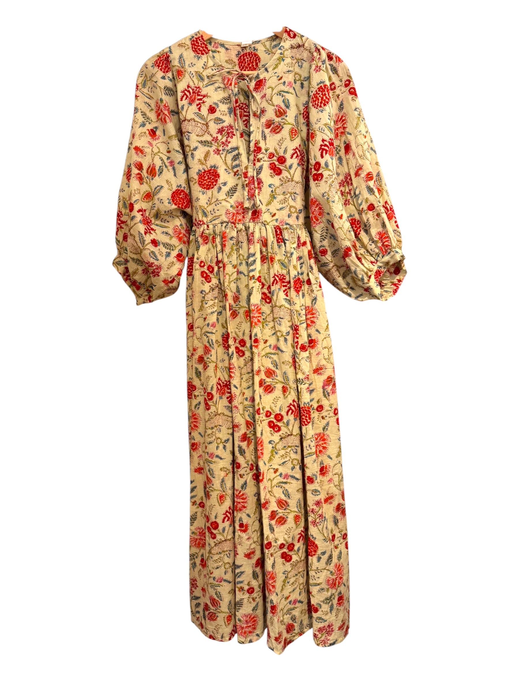 Robe multicolore en soie et viscose