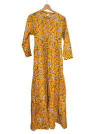 Robe multicolore en soie et viscose