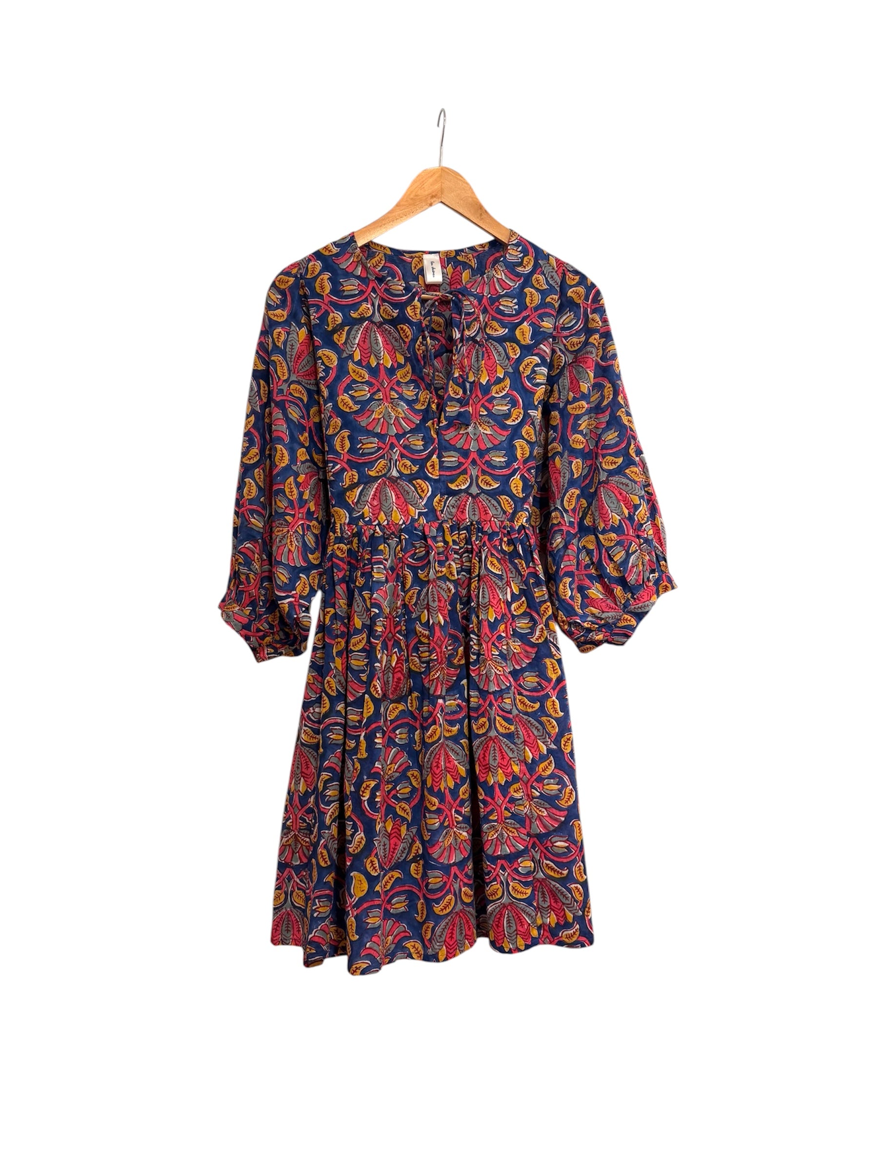 Robe multicolore en soie et viscose