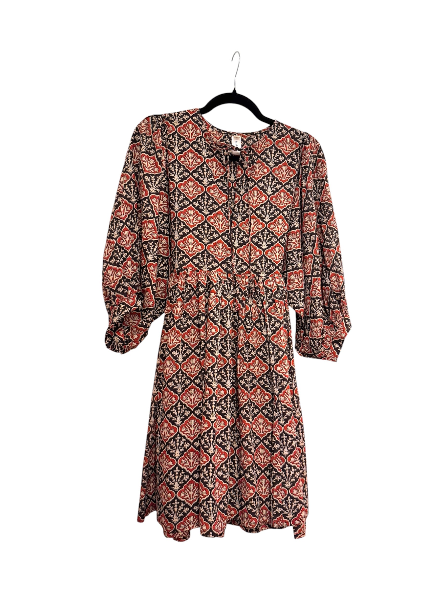 Robe multicolore en soie et viscose