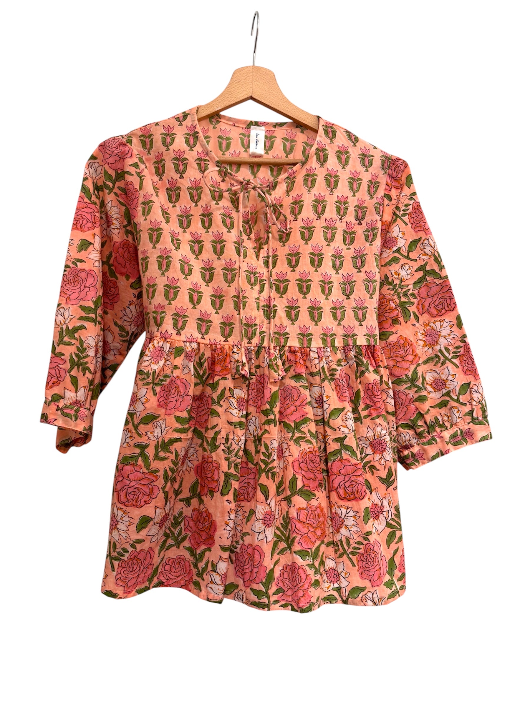 Bluse aus Viskose-Satin mit Blumenmuster