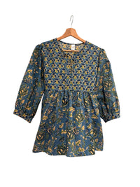 Chemisier en satin de viscose à motif floral